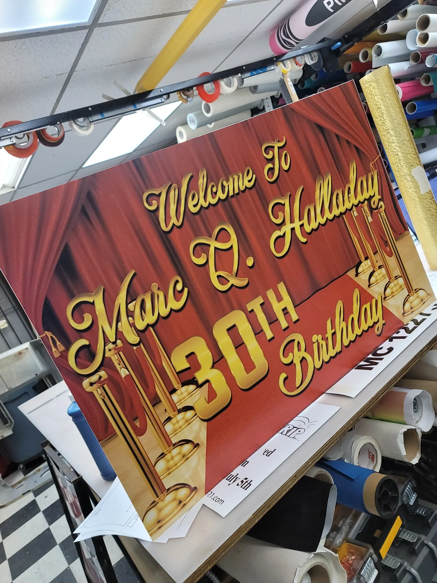 Custom birthday yard sign by ZeroDegree Signs in Delaware