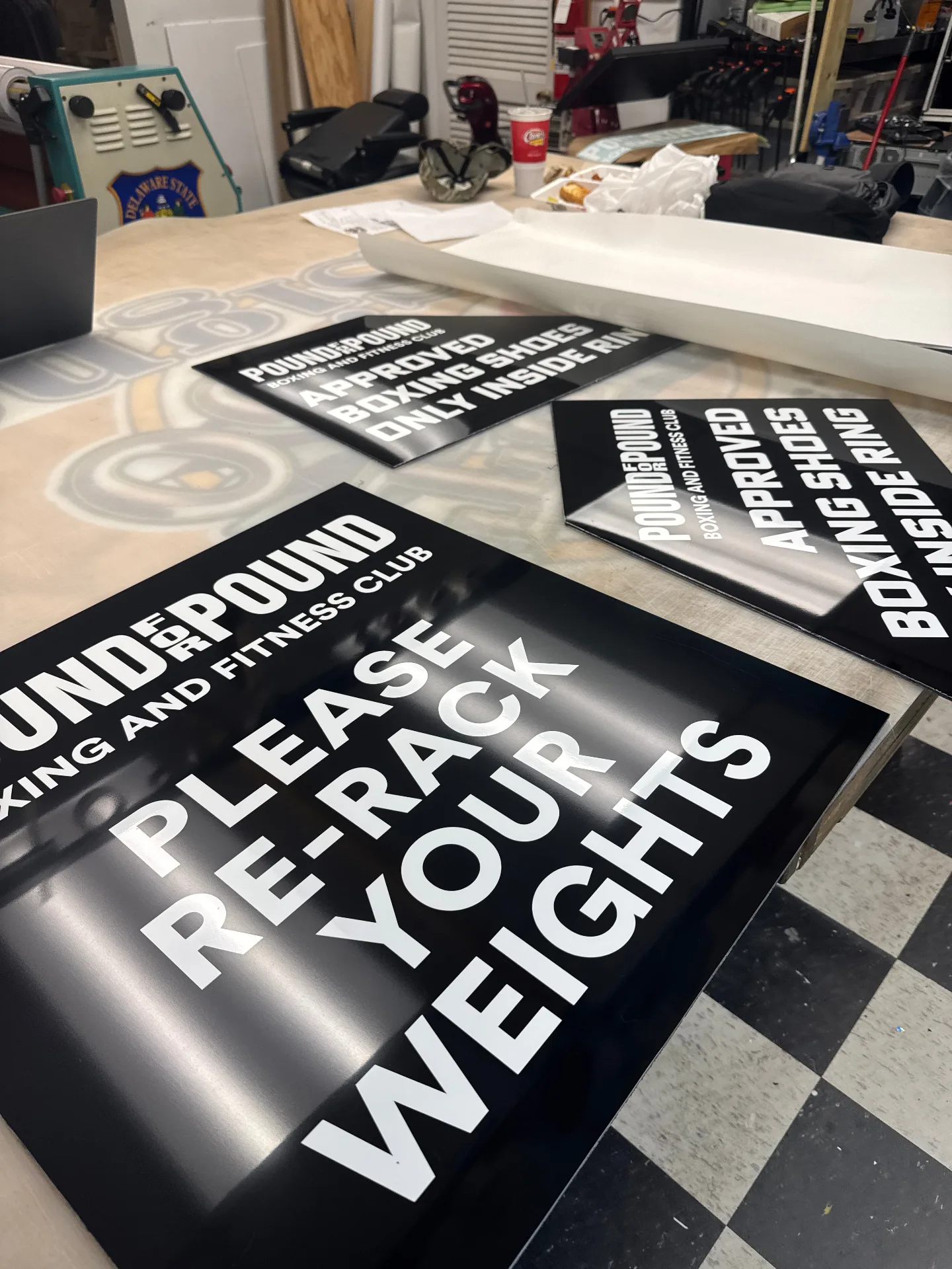 Custom business yard signs for Pound for Pound Gym in Wilmington, DE